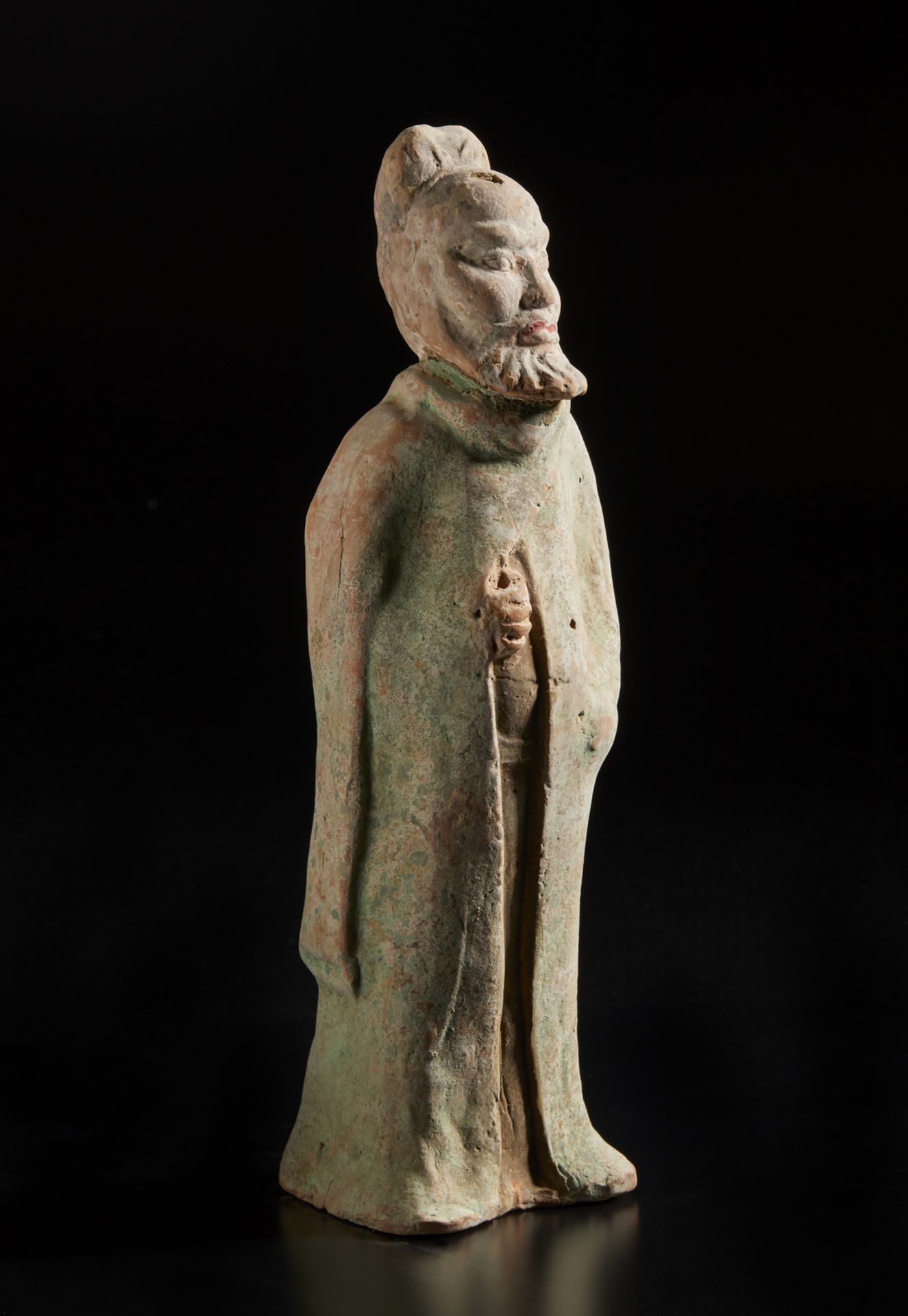 Arte Cinese  A group of three terracotta standing figures China, Tang dynasty, 9th century . - Bild 6 aus 6