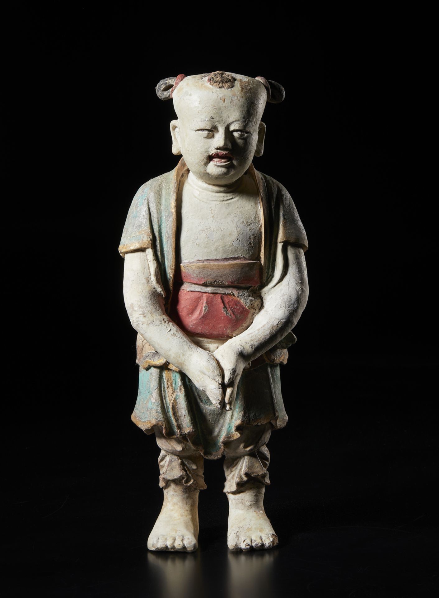 Arte Cinese  A large stucco figure of a standing worshipper China, Ming dynasty, 16th century. - Bild 2 aus 5