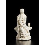 Arte Cinese A Dehua porcelain Guanyin standing figureChina, Qing dynasty, 19th century.