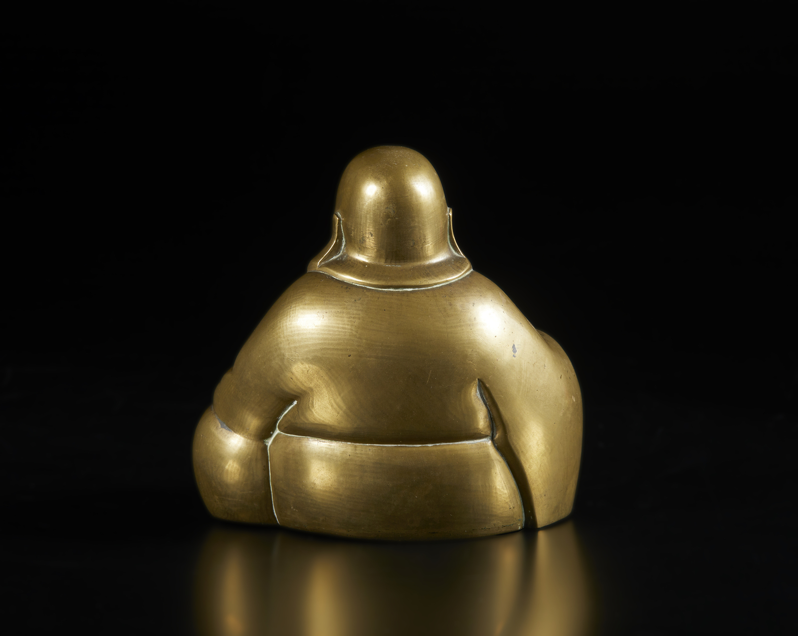 Arte Giapponese A bronze figure depicting Hotei, "the Smiling Buddha" also known as BudaiJapan, Ta - Image 5 of 6