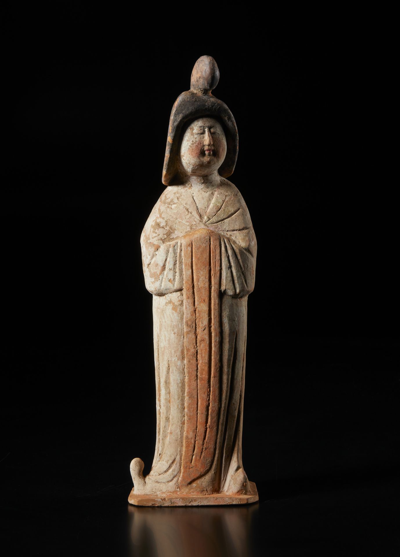 Arte Cinese A fine model of a Tang court lady China, Tang dynasty, 9th century . - Image 2 of 4