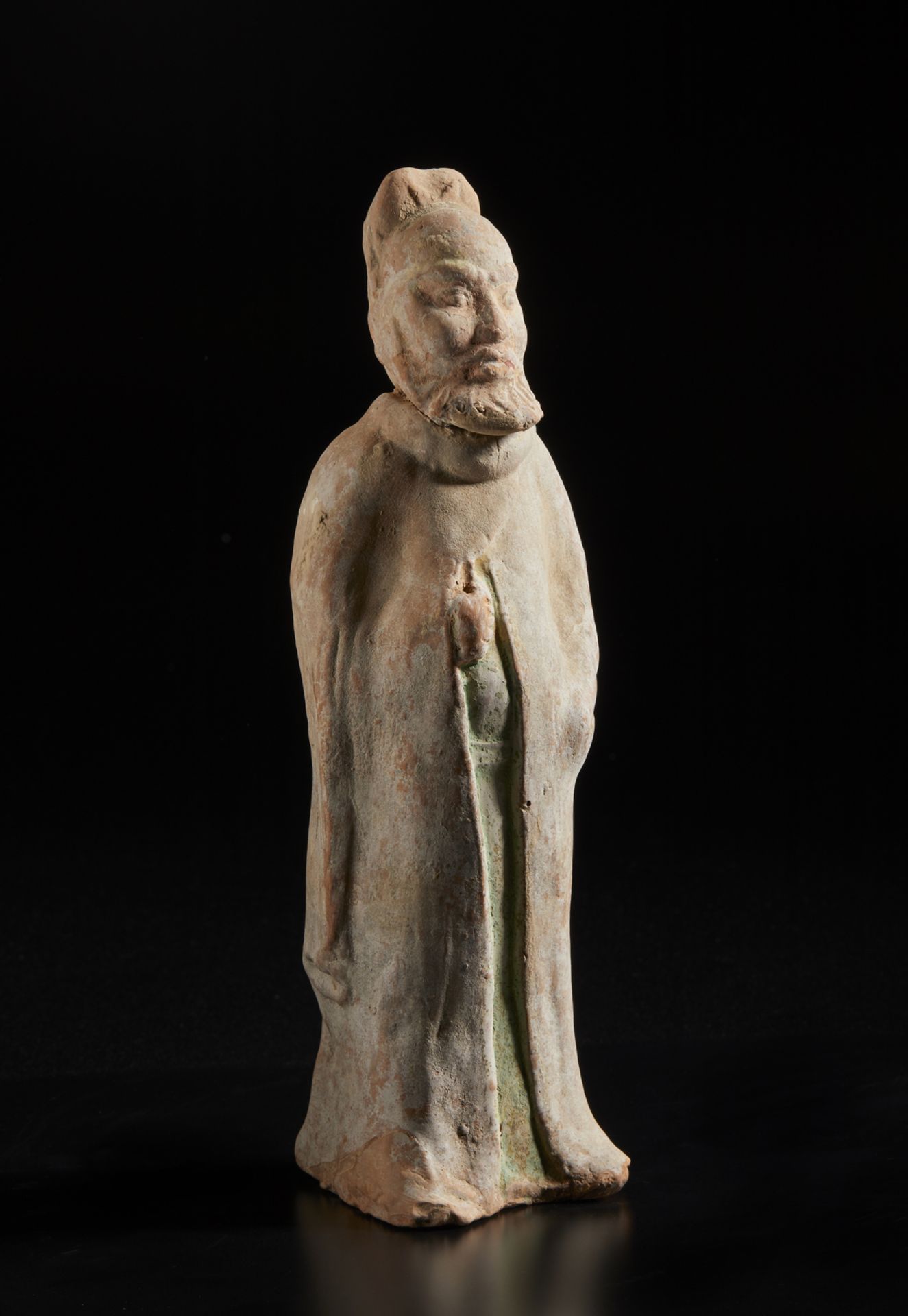 Arte Cinese  A group of three terracotta standing figures China, Tang dynasty, 9th century . - Bild 5 aus 6