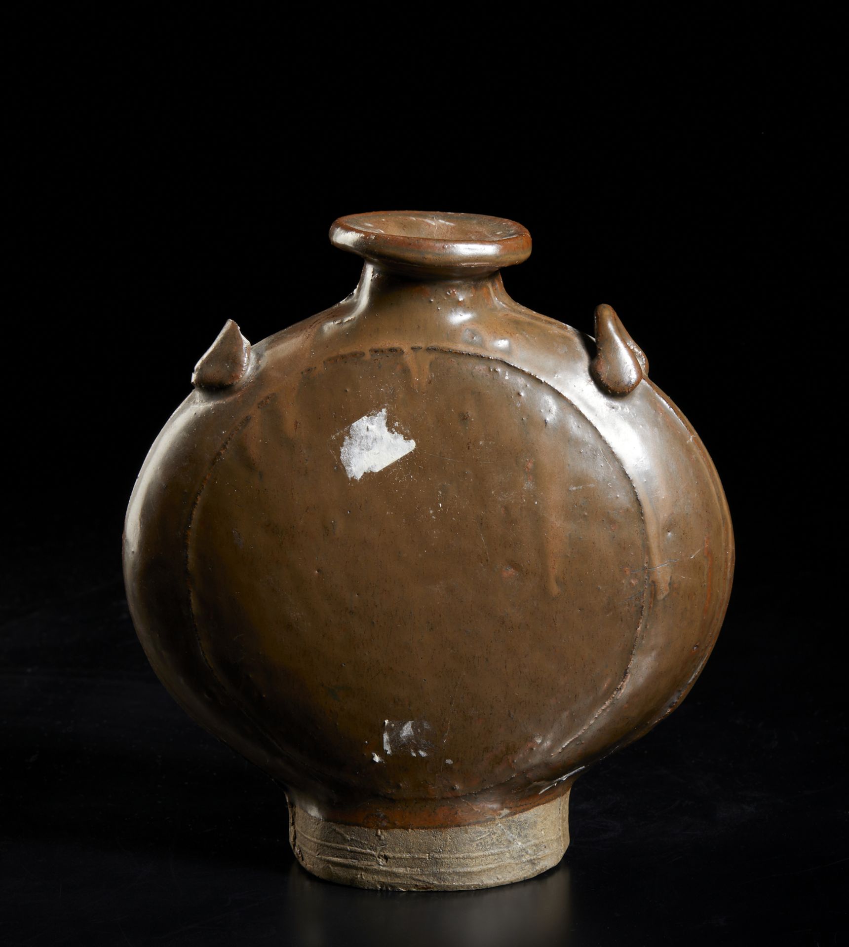 Arte Cinese  A brown"hare fur" glaze moonflask bianhuChina, Song, 10th century. - Bild 2 aus 4