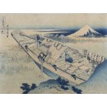 KATSUSHIKA HOKUSAI Joshu Ushibori (Fuji from Ushibori in Hitachi province), from the series Fugaku s