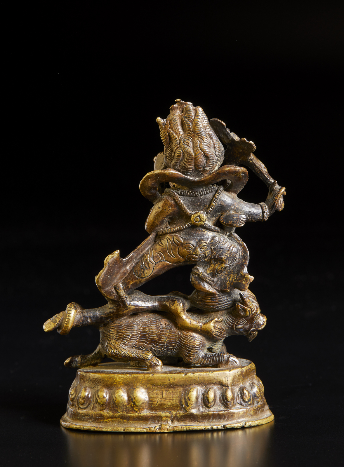 Arte Himalayana A Vajrabhairava gilt bronze figure Tibet, 19th century . - Image 3 of 3