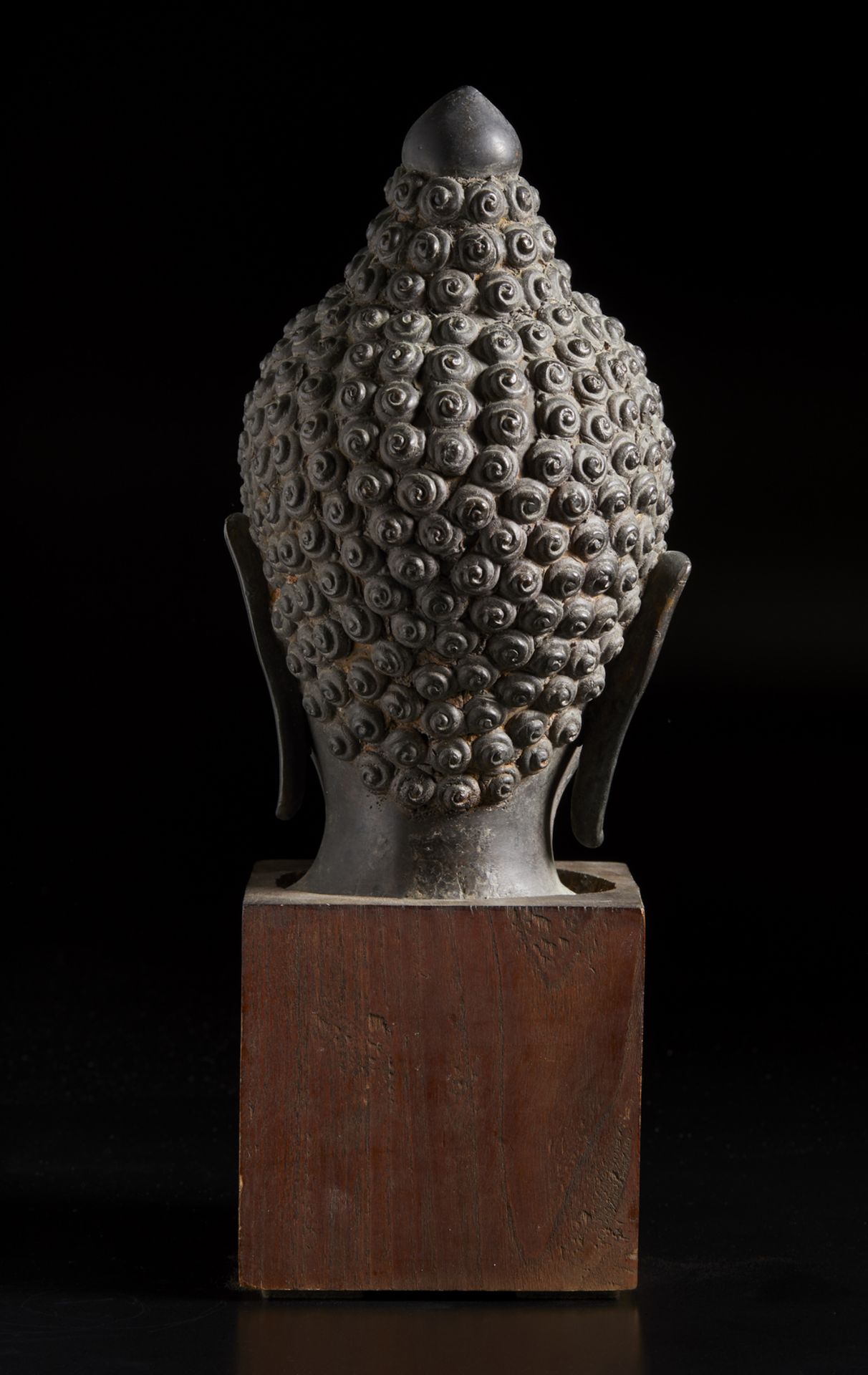 Arte Sud-Est Asiatico A Buddha bronze headThailand, Ayutthaya, 17th century. - Image 2 of 5
