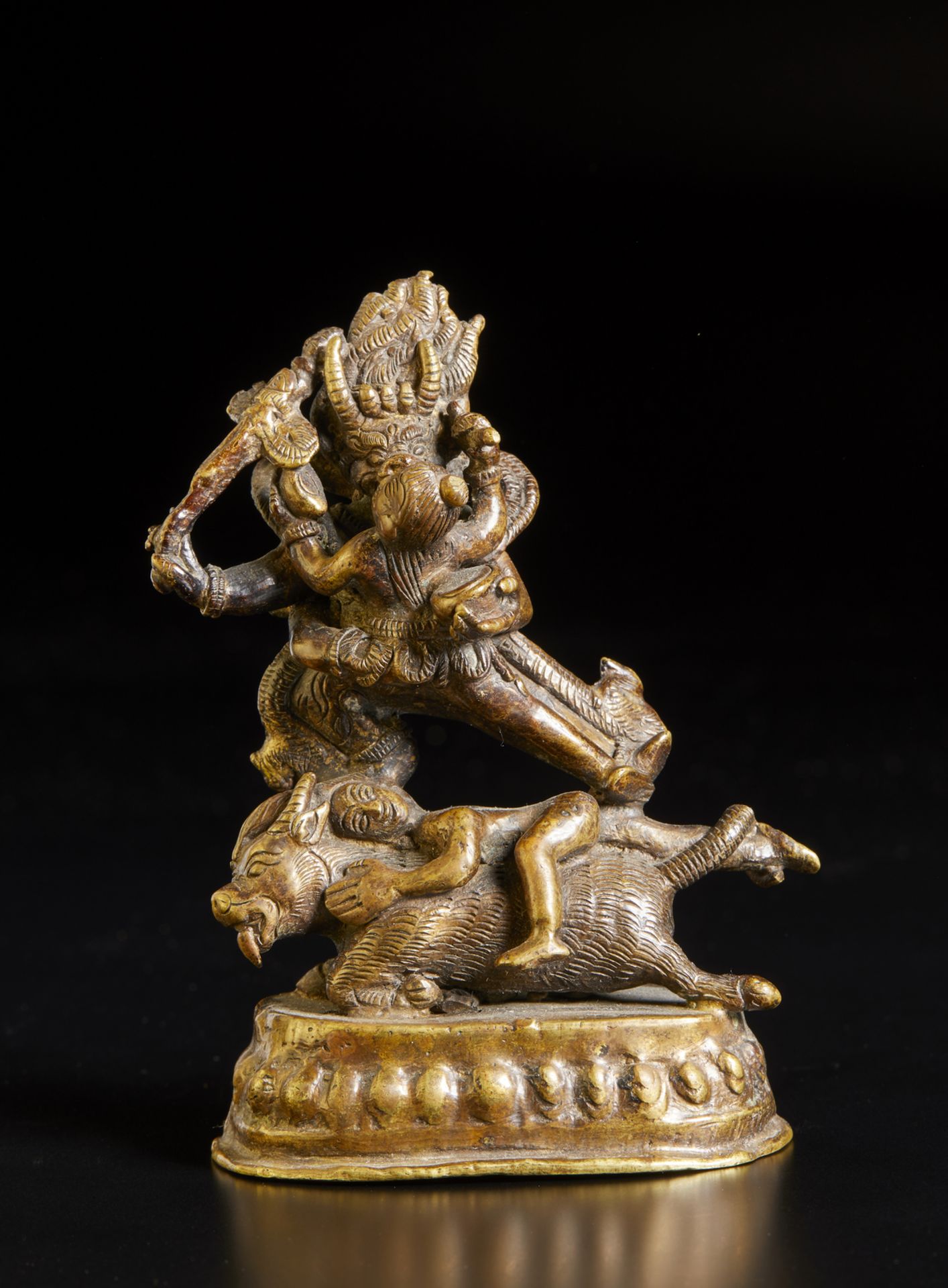 Arte Himalayana A Vajrabhairava gilt bronze figure Tibet, 19th century . - Image 2 of 3