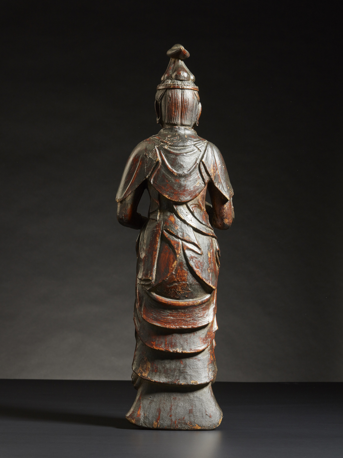 Arte Cinese A wooden figure of Guanyin Japan, 19th century . - Image 3 of 3