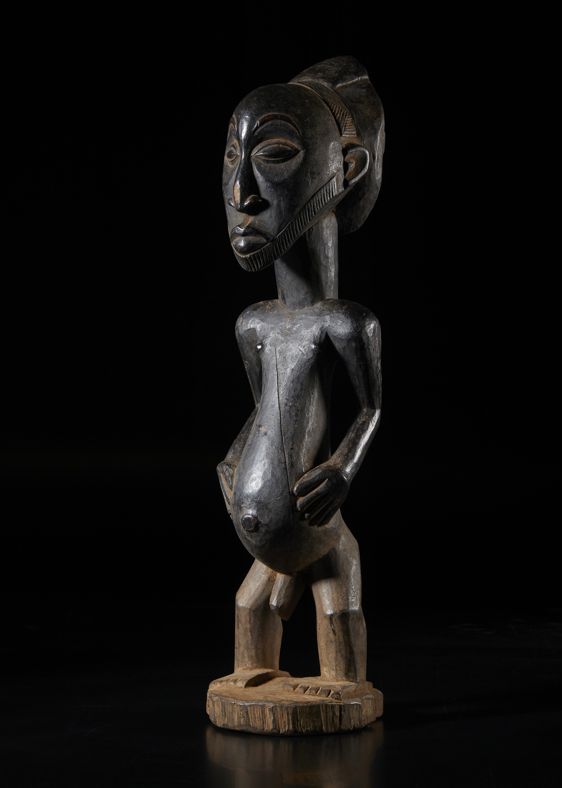 Arte africana Democratic Republic of Congo, Hemba. Figure of an ancestor. Wood with dark patina. La