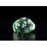 . polished green crystal.