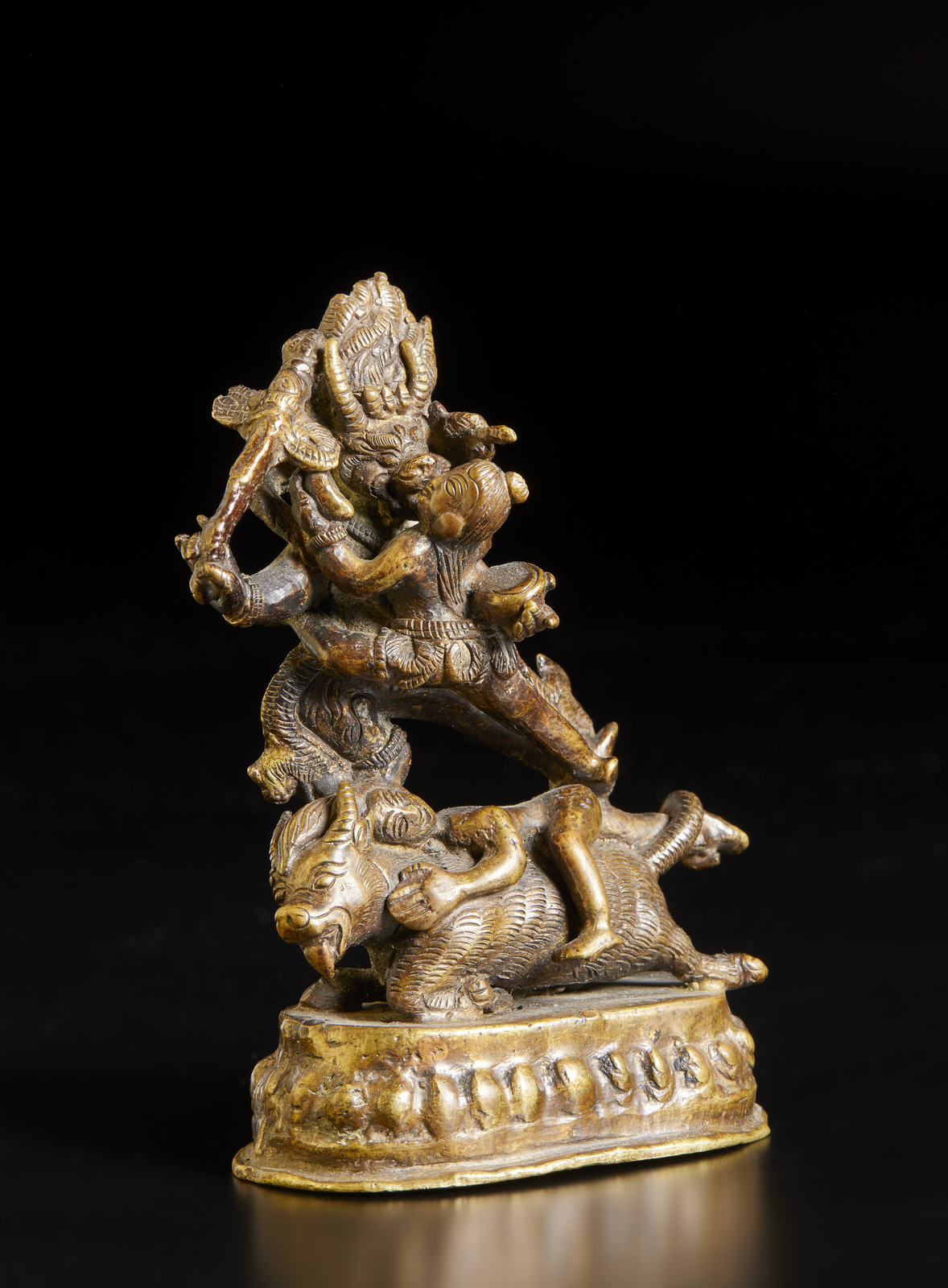 Arte Himalayana A Vajrabhairava gilt bronze figure Tibet, 19th century .