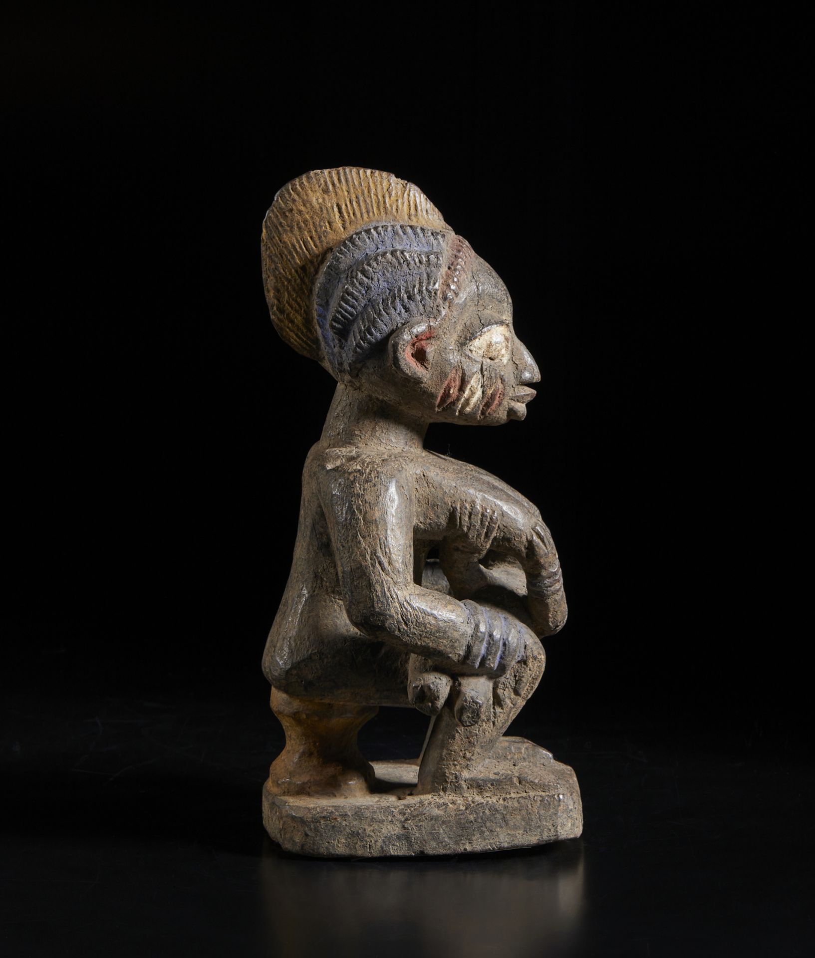 Arte africana Nigeria, Yoruba.Motherhood.Wood and pigments. - Image 2 of 4