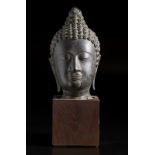 Arte Sud-Est Asiatico A Buddha bronze headThailand, Ayutthaya, 17th century.