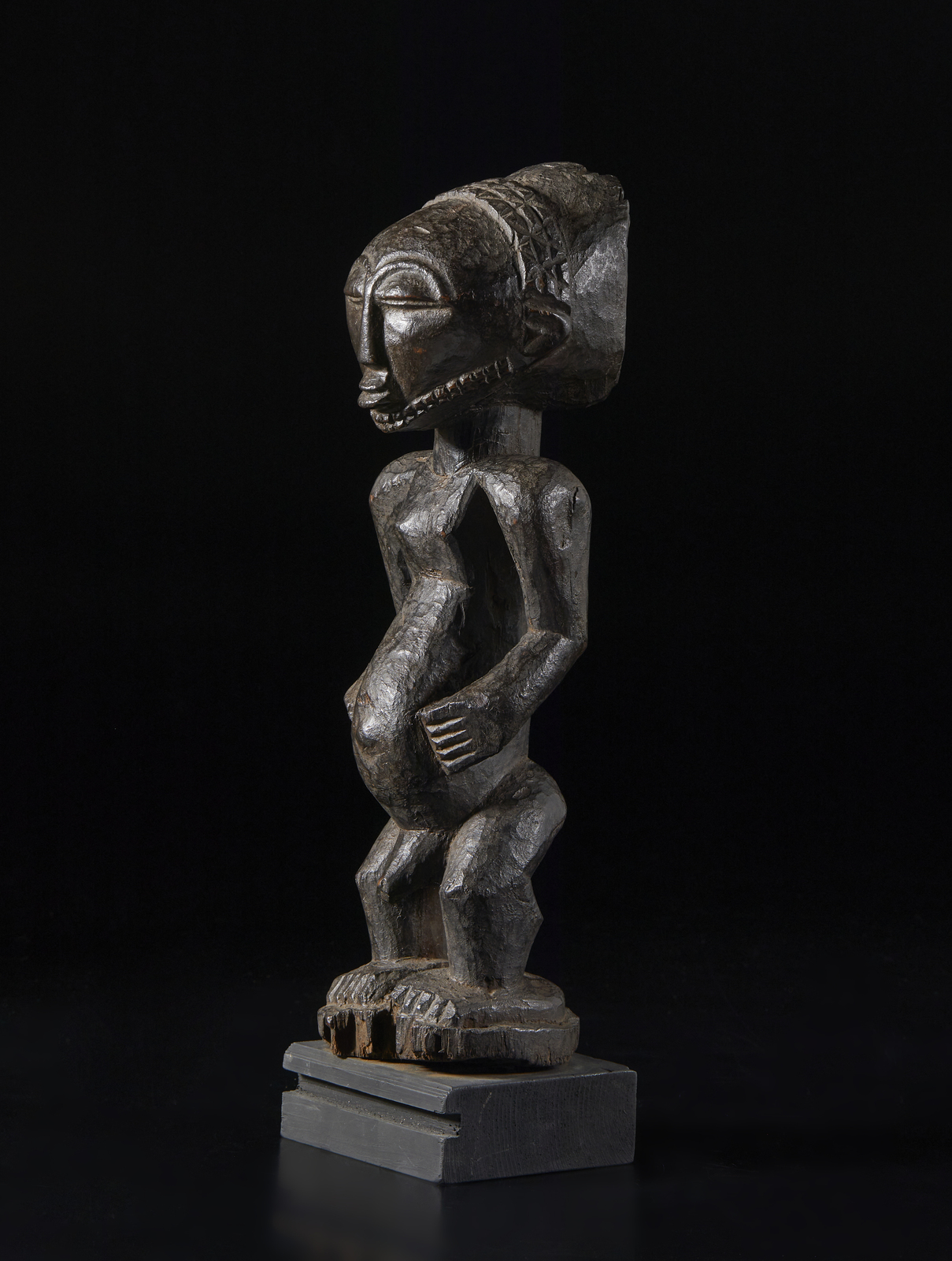 Arte africana Democratic Republic of Congo, Hemba. Ancestor sculpture. Dark and shiny patina. . - Image 4 of 6