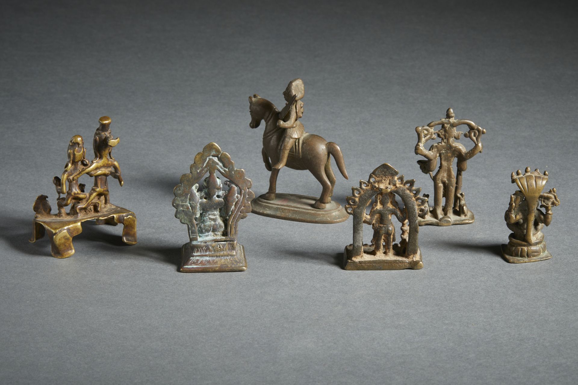 A group of six devotional bronze figures portraying various deities India, 18th-19th century The - Image 2 of 2