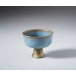 A Jun ware stem cup with purple spot China, Qing, 19th centuryCm 9,50 x 7,50