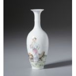 Porcelain Liuyeping falangcai vase China, Qing, Republic, early 20th centuryCm 7,00 x 18,00