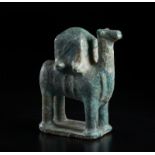 A turquoise glazed model of a camel with mahmal Iran, possibly 13th century or later Fritware
