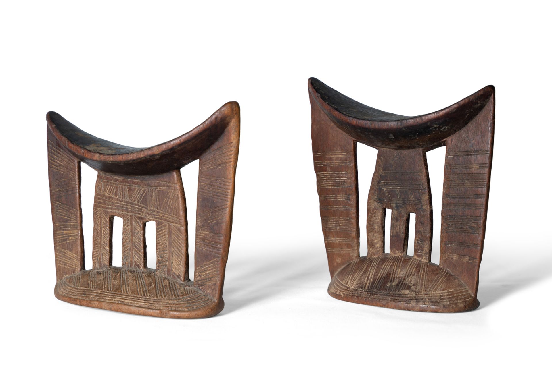 Pair of headrests. Ethiopia.