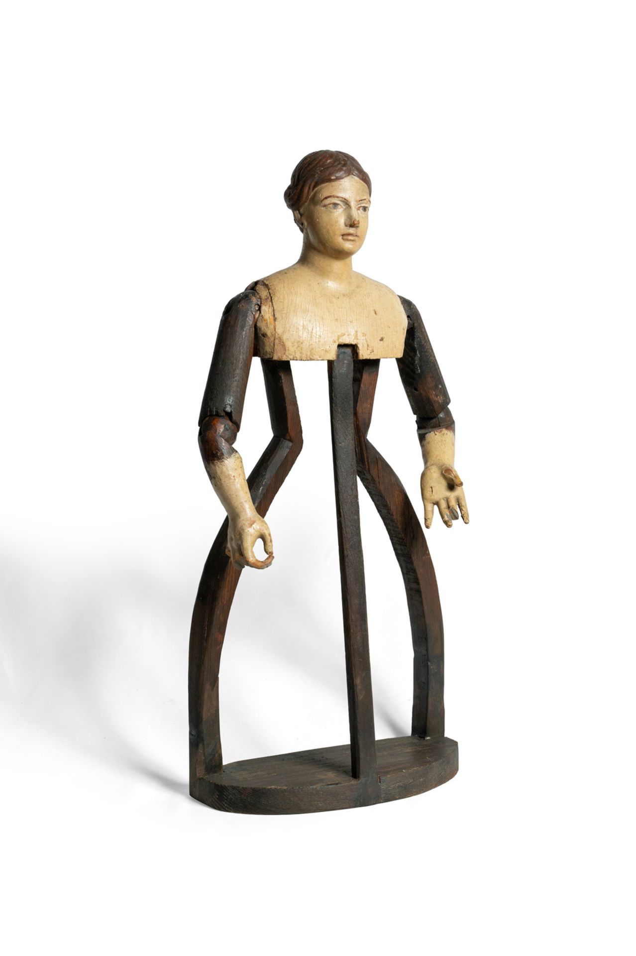 Wooden mannequin. Italy. Baroque, early 18th century.