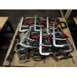 Assorted C Clamps, Wood Clamps, and Hand Tools Consisting