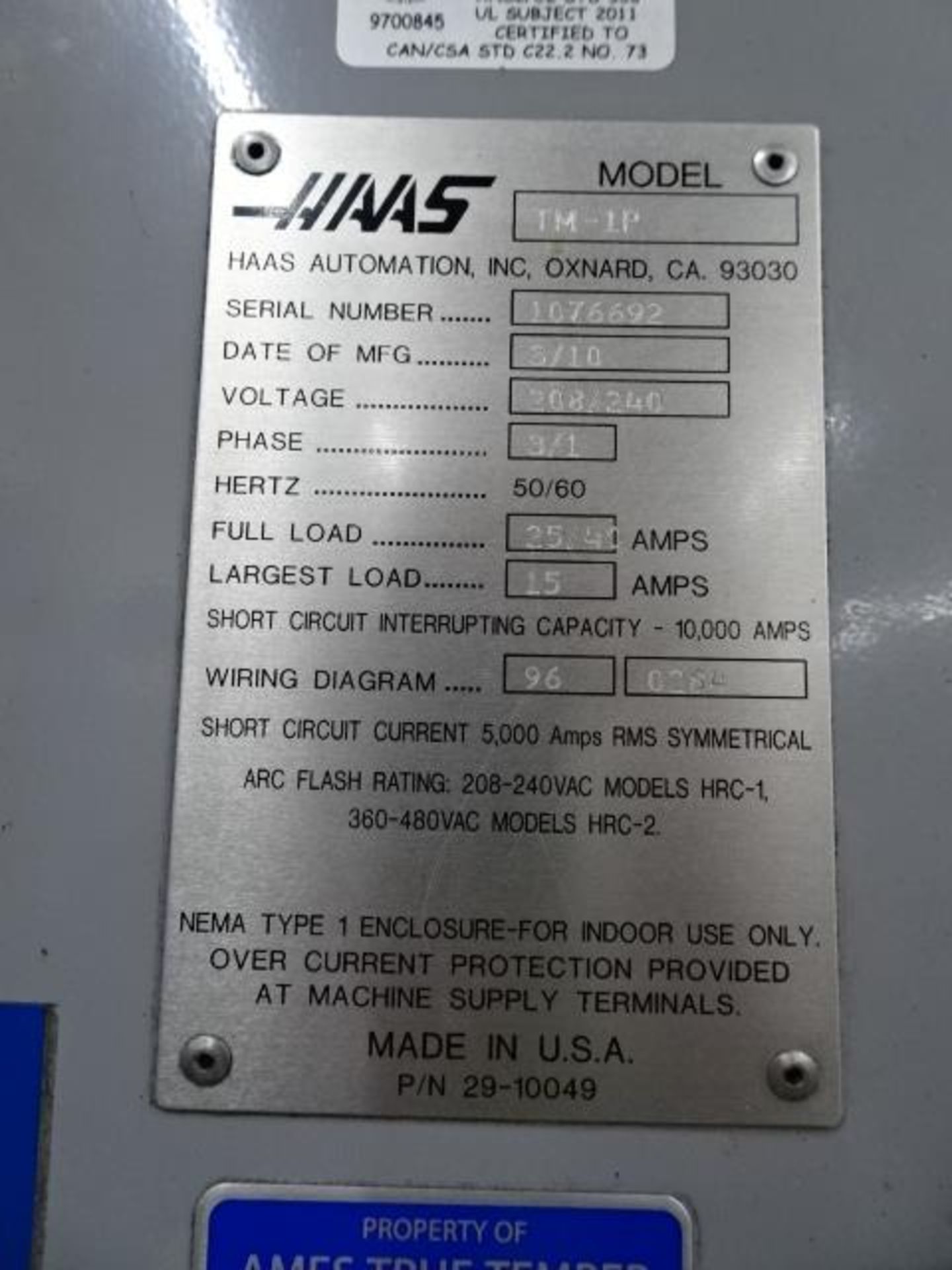 Haas CNC Toolroom Mill - Image 7 of 7