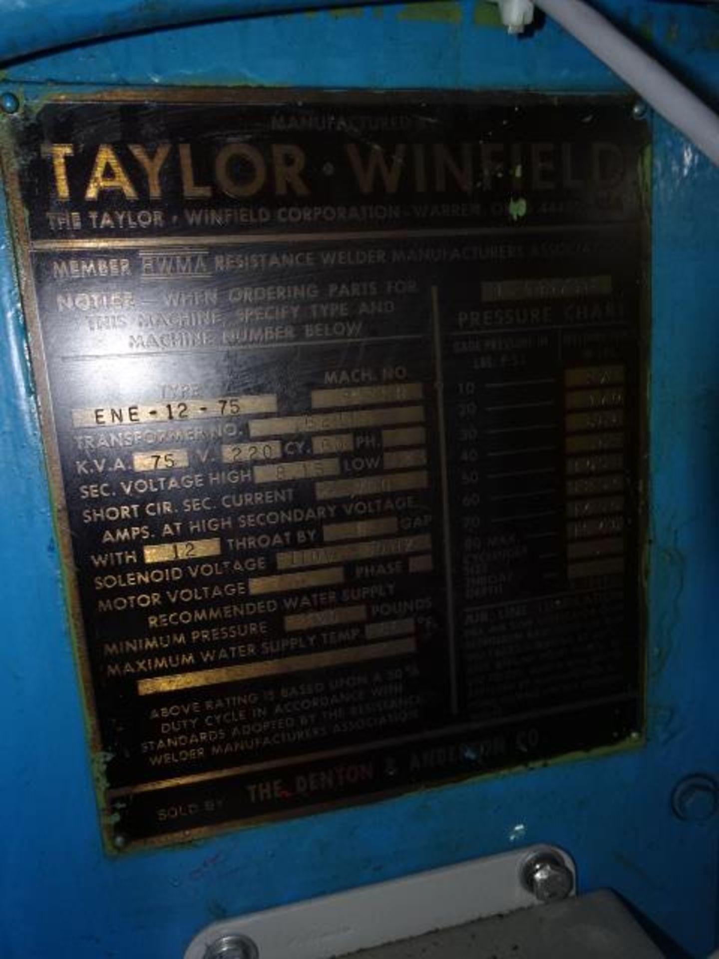 Taylor Winfield Spot Welder - Image 5 of 7