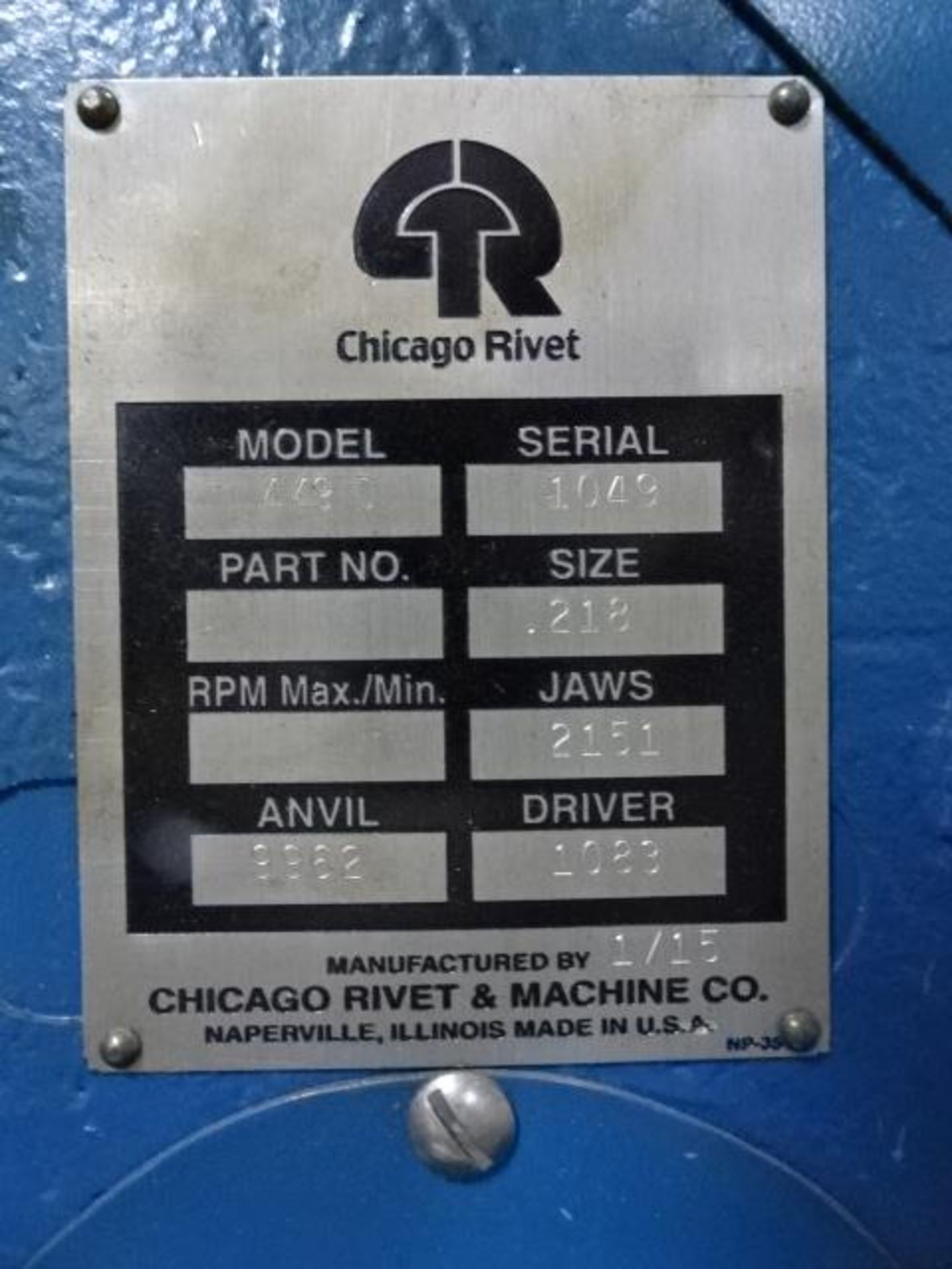 Chicago Riveting Machine - Image 2 of 3