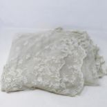 An early 20th century lace shawl Shape is rectangular, 192 cm x 170 cm approx. There are various