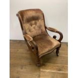 A 19th century mahogany framed armchair