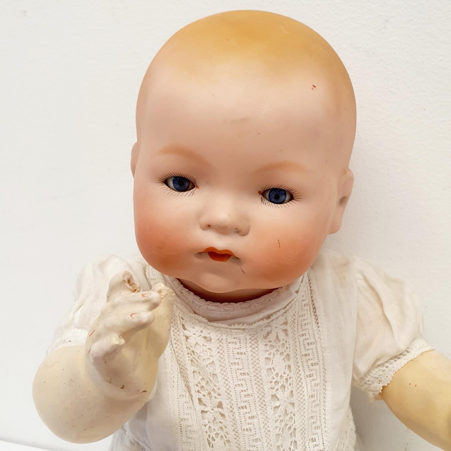 An Armand Marseille German bisque headed baby doll, No 341.14.K, with a composite body and - Image 2 of 3