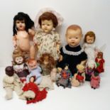 A 1950s doll, 48 cm, and assorted other dolls (box) Provenance: From a vast single owner