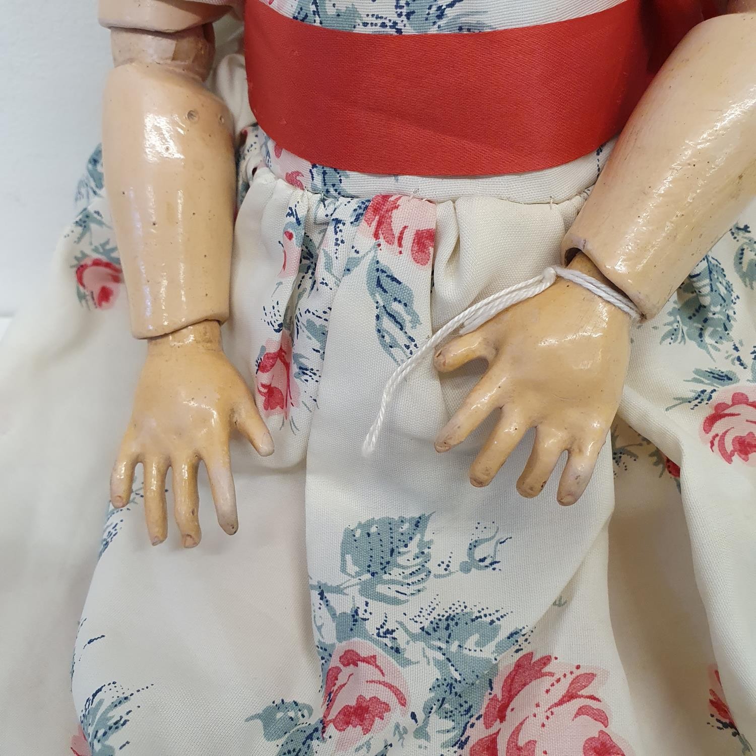 An Armand Marseille German bisque headed doll, No 996, with a jointed composite body, and millefiori - Image 3 of 4