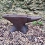 An iron anvil, 81 cm wide