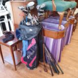 A set of golf clubs