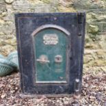 A early 20th century sand filled safe, by S F Turner, Wellington Works Dudley, 41 cm wide, with a