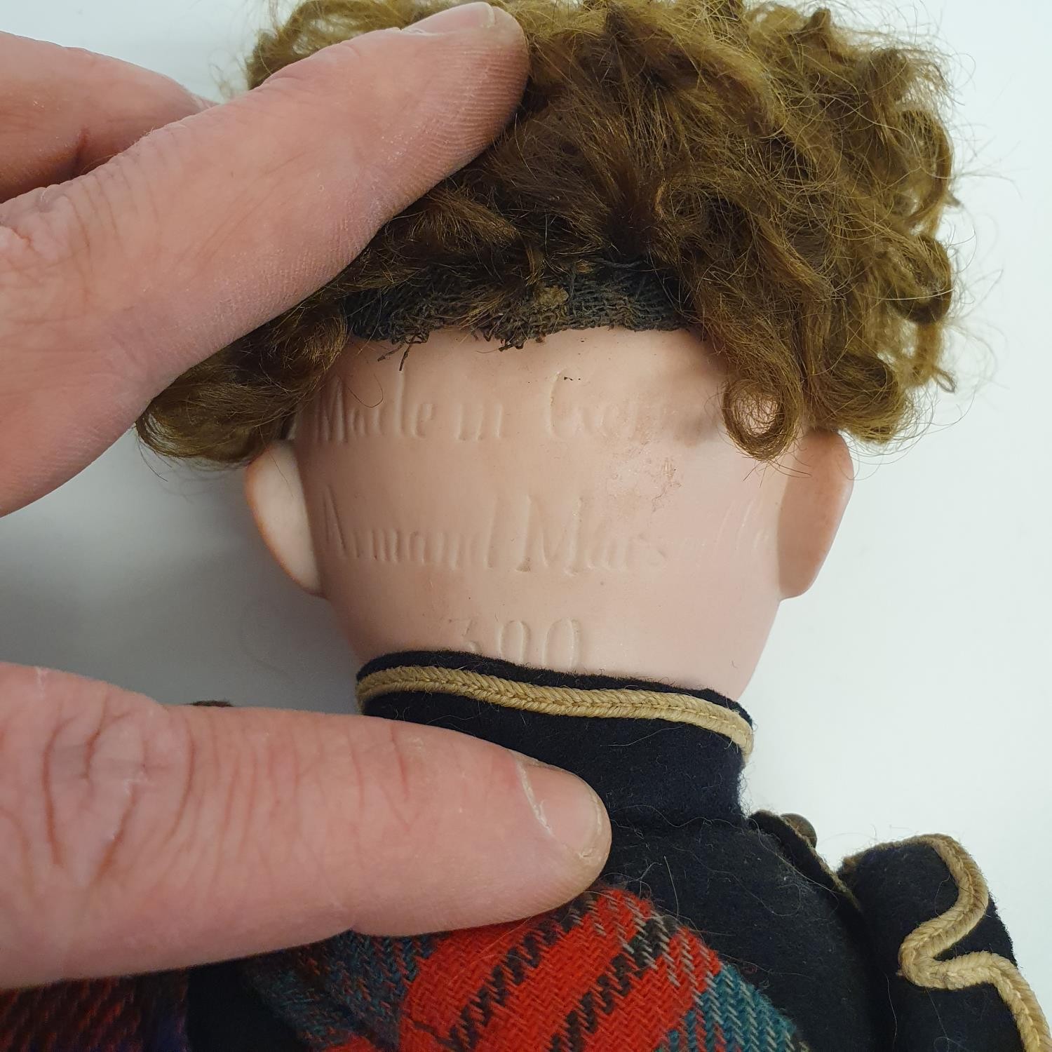 An Armand Marseille German bisque headed Scottish Boy doll, No 390, with a jointed composite body, - Image 6 of 7