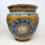 A Doulton Lambeth jardineire, 20 cm high Large chip to rim,