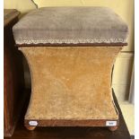 A rosewood framed ottoman, 39 cm wide