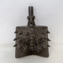A Chinese bronze altar bell, 20 cm high In our opinion this is a modern copy