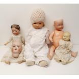 A German bisque headed doll, and assorted dolls, and dolls parts (box) Provenance: From a vast
