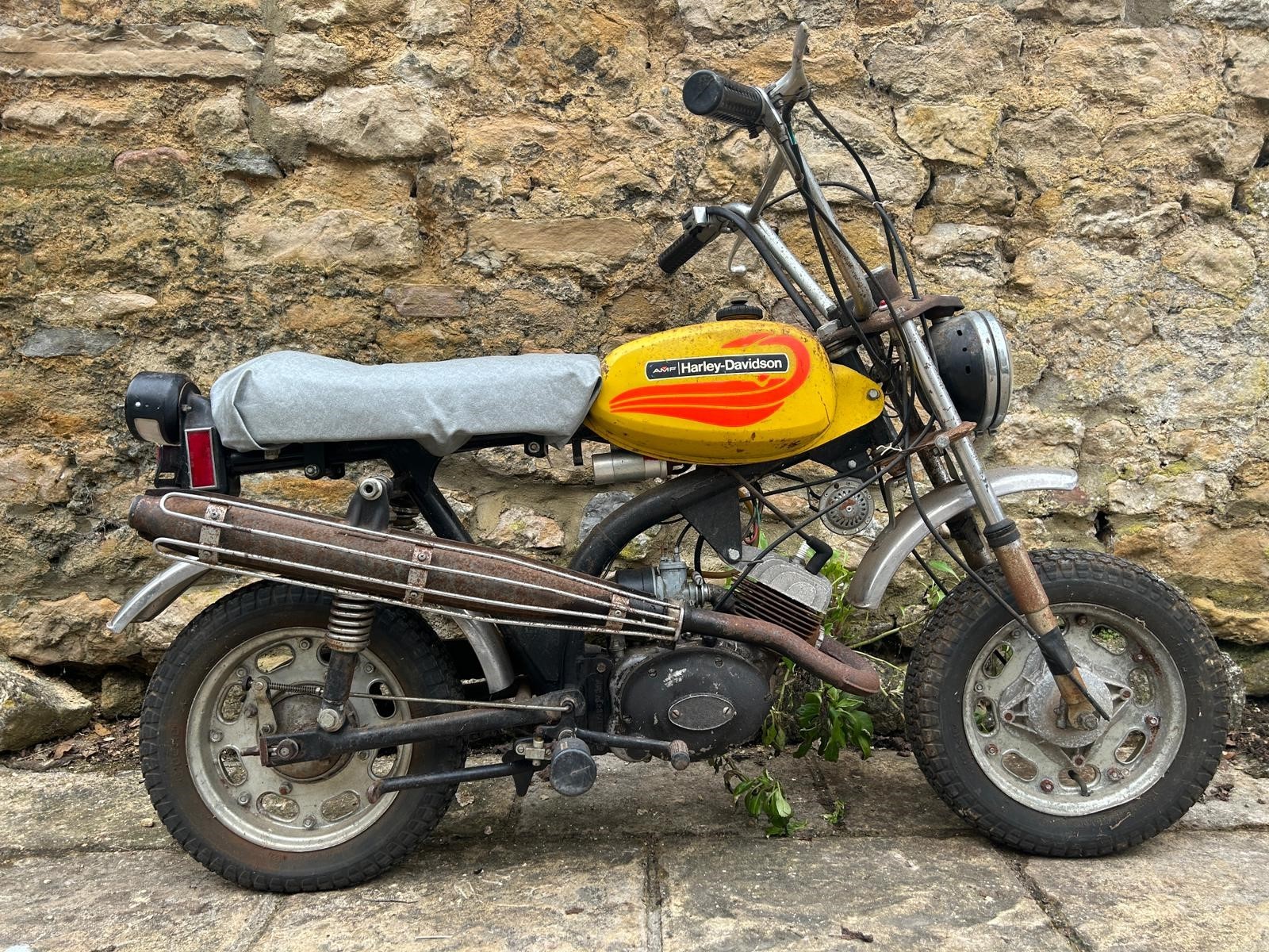 1972 AMF Harley Davidson MC 65 Shortster mini cycle Being sold without reserve All proceeds go to