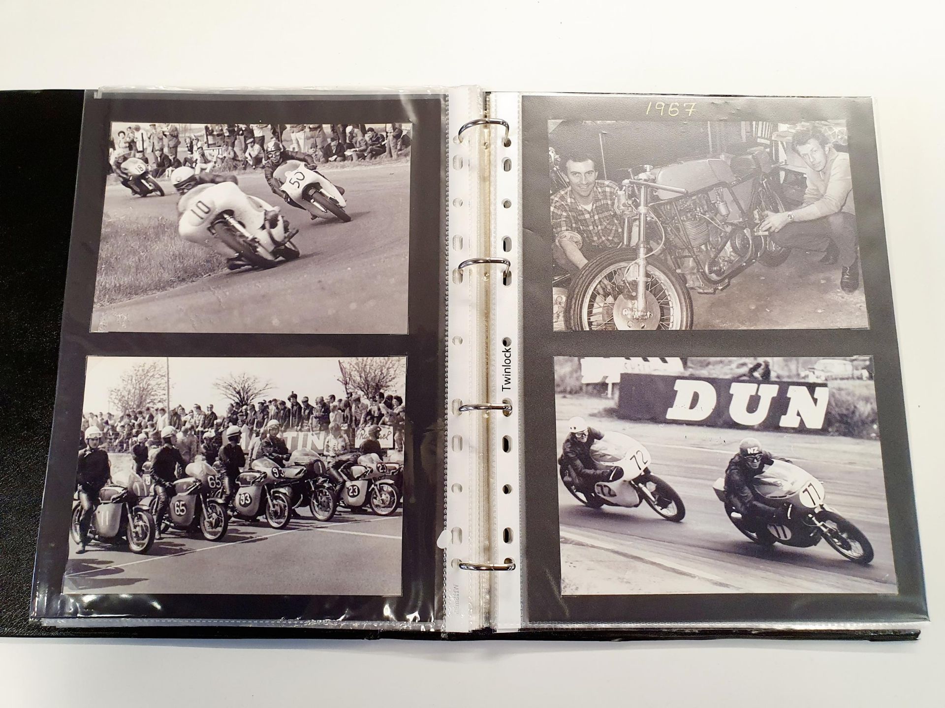 An album of 70 motorcyle racing photographs and images, 1960-1969 Provenance: From The Elwyn Roberts - Image 4 of 5