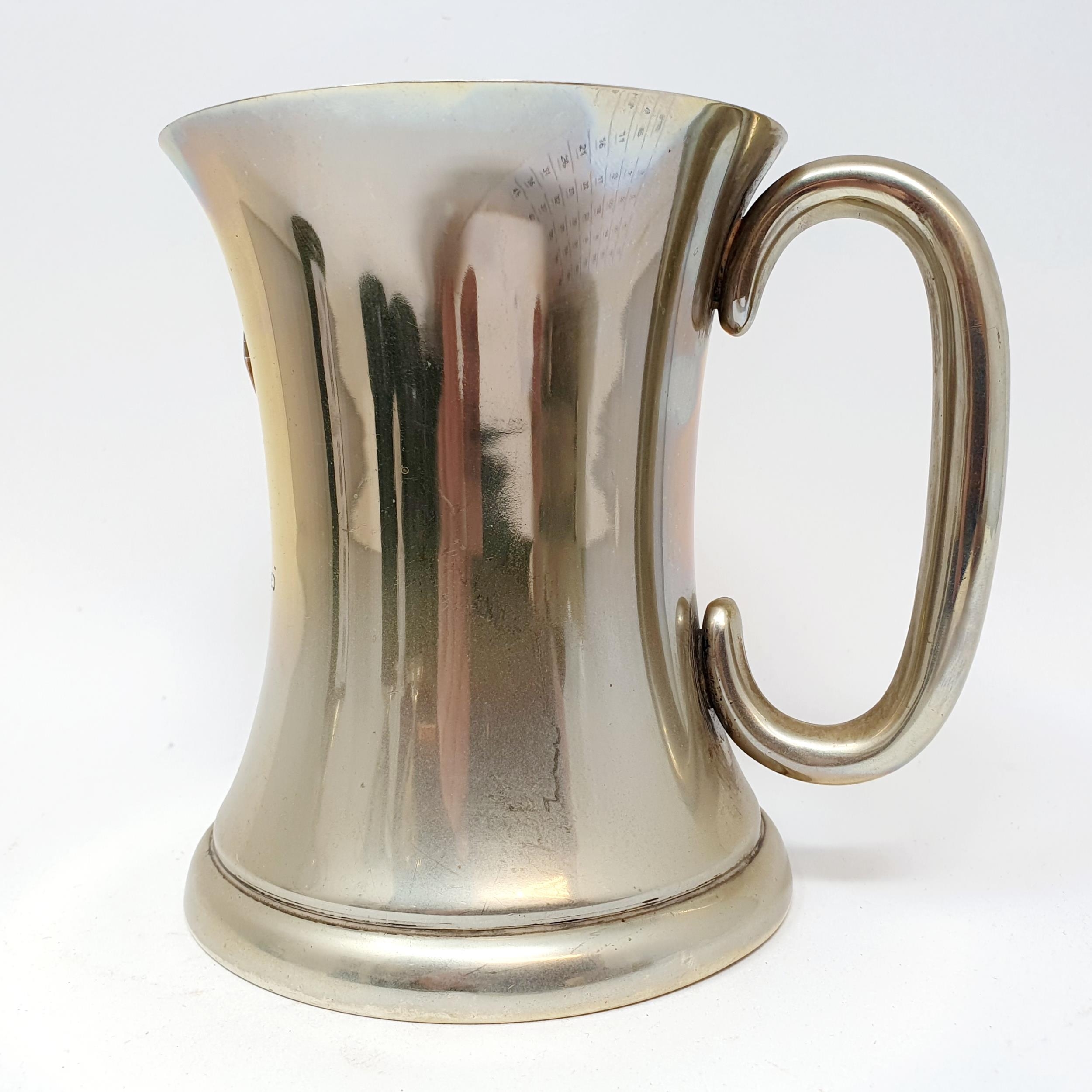 A silver plated tankard, with British Motorcycle Racing Club enamel badge, Brooklands 1937 - Image 2 of 3