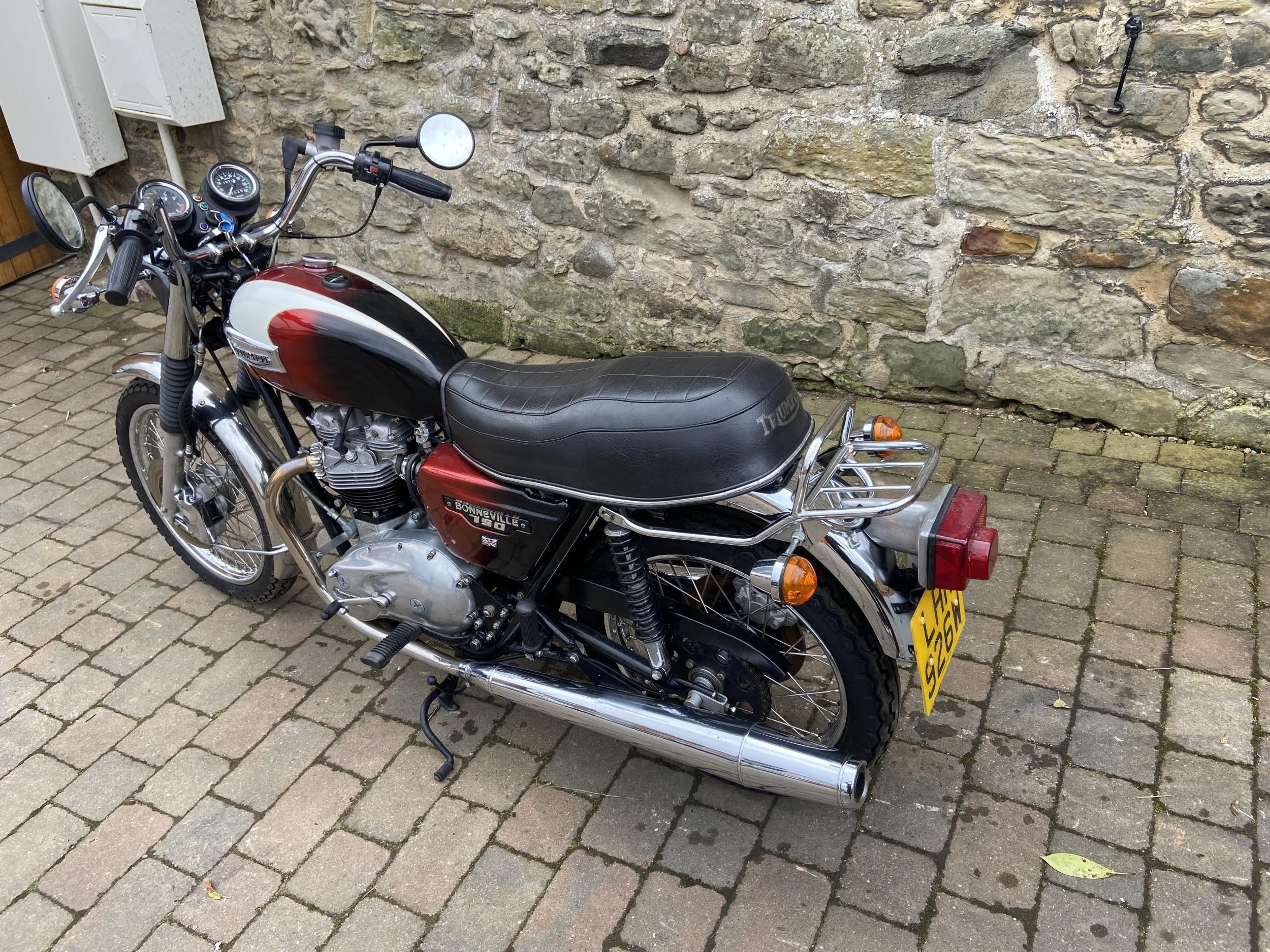 1978 Triumph T140E Bonneville Being sold without reserve Registration number LHN 926W Frame number - Image 4 of 13