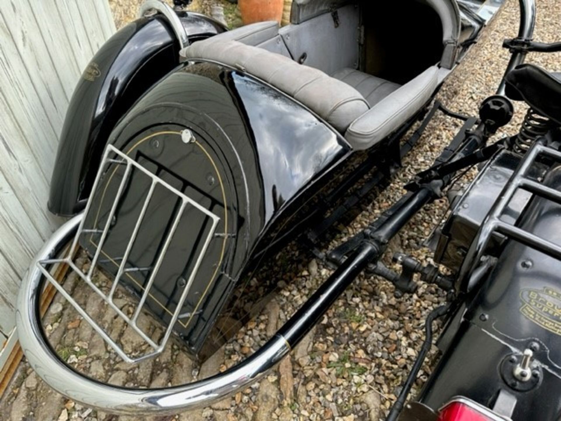 1937 Brough Superior SS100 with Alpine Grand Sports sidecar Original registration number DAU 673 - Image 34 of 41