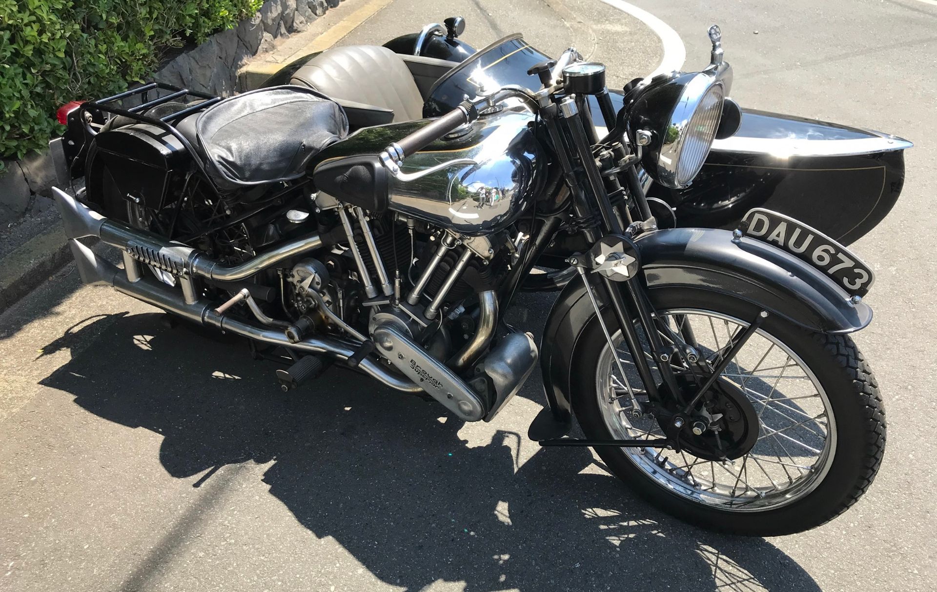 1937 Brough Superior SS100 with Alpine Grand Sports sidecar Original registration number DAU 673 - Image 6 of 41