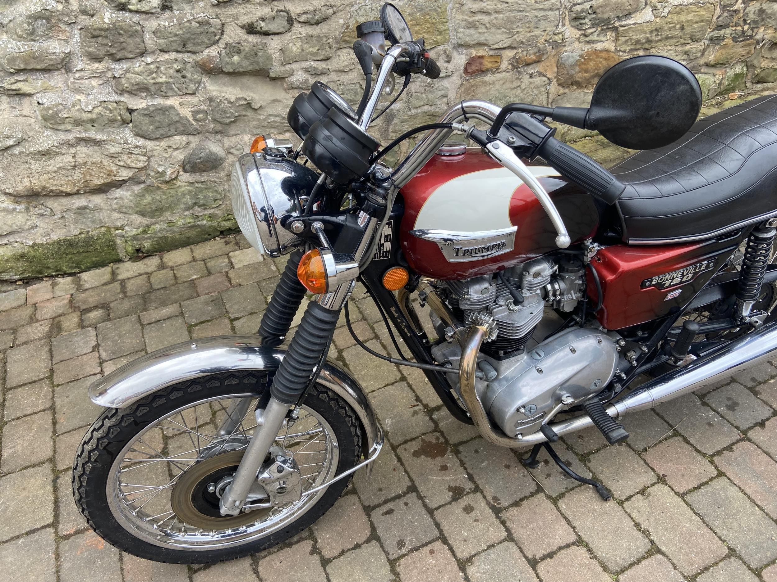 1978 Triumph T140E Bonneville Being sold without reserve Registration number LHN 926W Frame number - Image 3 of 13