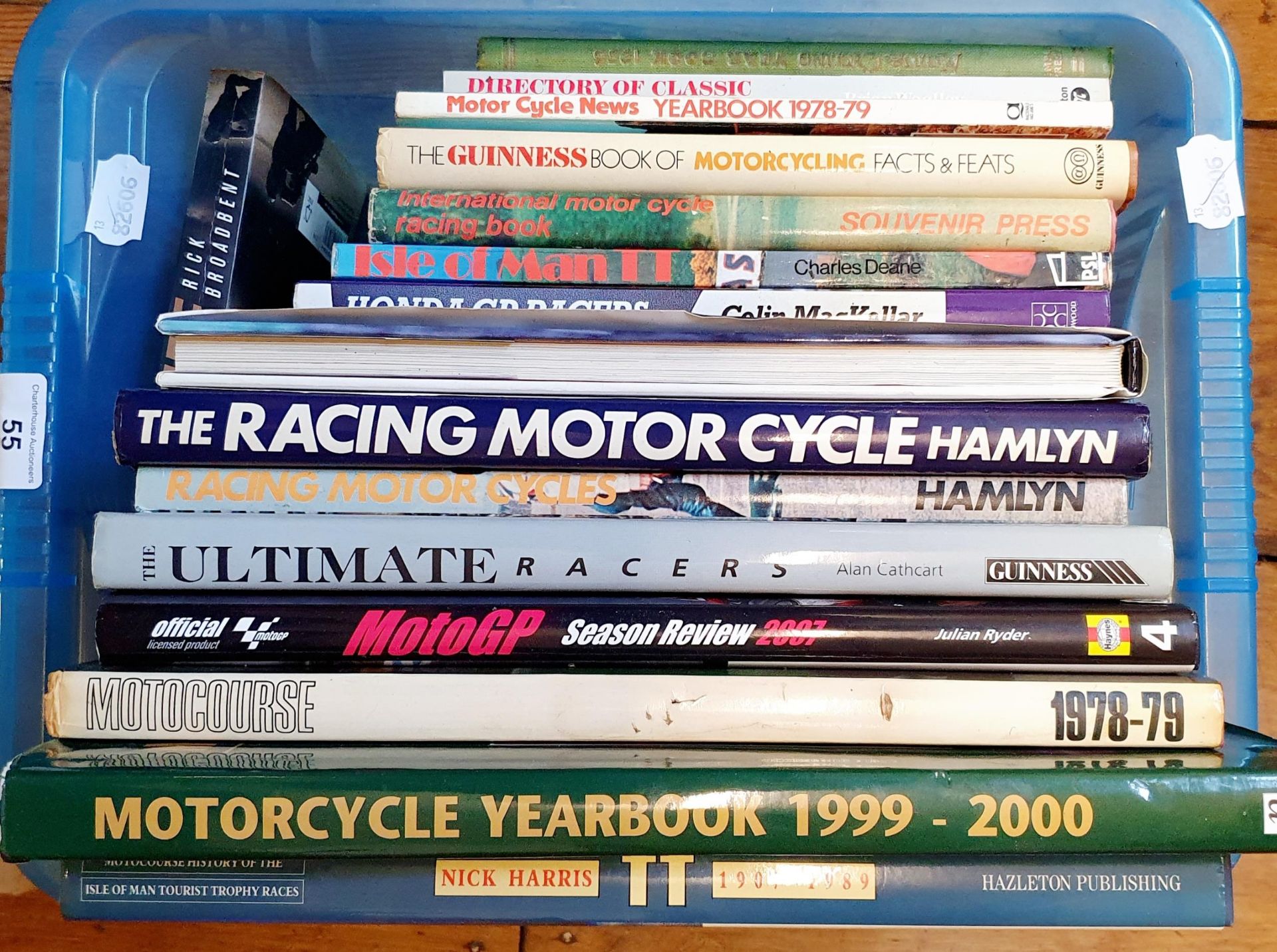 A group of 16 motorcycle racing books, including Ultimate Racers, and Directory of Classic Racing