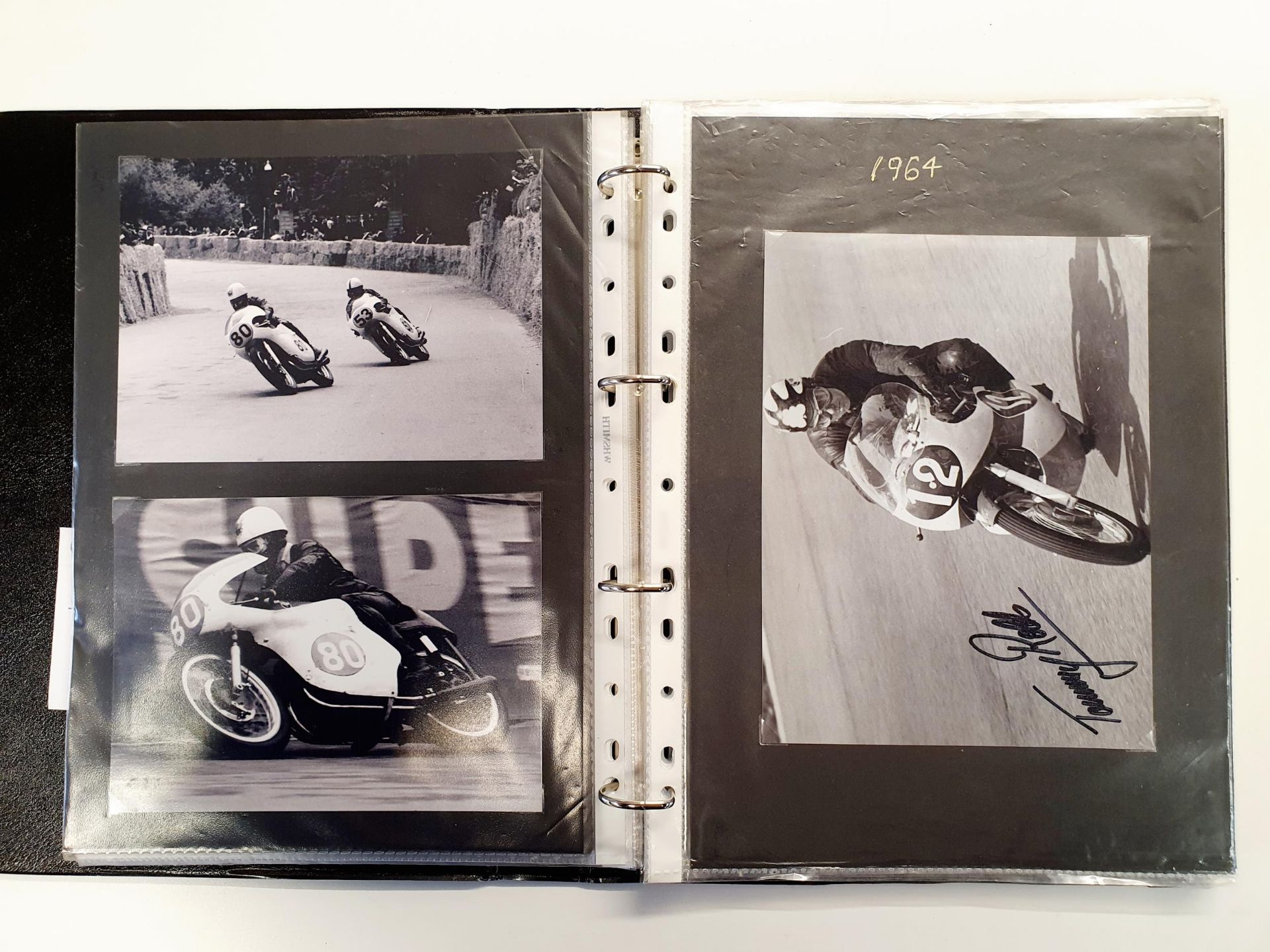 An album of 70 motorcyle racing photographs and images, 1960-1969 Provenance: From The Elwyn Roberts - Image 3 of 5